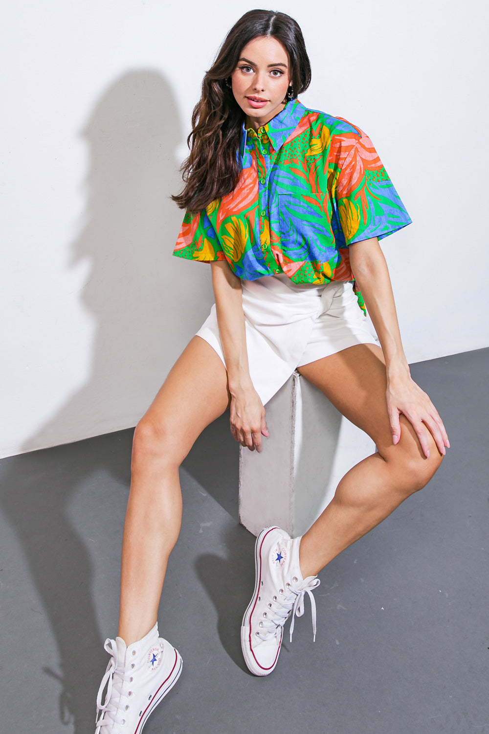 ONE STEP AT A TIME WOVEN TOP Flying Tomato